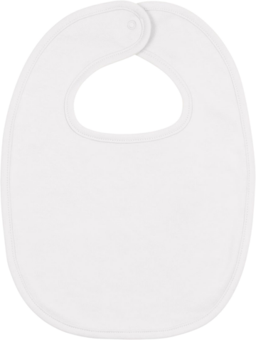 Baby Bib i hvid – design din egen hagesmæk hos Zo24 Printhouse.