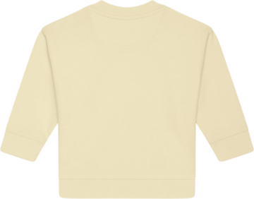 Bagsiden af Baby Changer sweatshirt i farven butter fra Zo24 Printhouse – blød og behagelig, perfekt til tryk med eget design.
