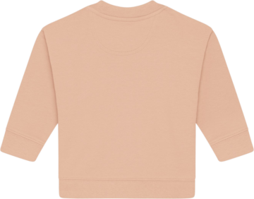 Bagsiden af Baby Changer sweatshirt i farven Fraiche Peche fra Zo24 Printhouse – blød og behagelig, perfekt til tryk med eget design.