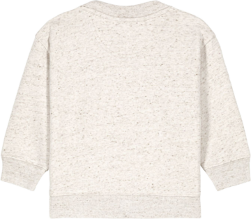 Bagsiden af Baby Changer sweatshirt i farven Eco-Heather fra Zo24 Printhouse – blød og behagelig, perfekt til tryk med eget design.