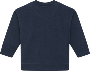 Bagsiden af Baby Changer sweatshirt i french navy – design din egen hos Zo24 Printhouse.
