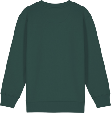 Bagsiden af Glazed Green Mini Changer 2.0 sweatshirt med lange ærmer fra Zo24 Printhouse, perfekt til tryk og personlig design.
