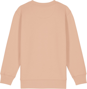 Bagsiden af Mini Changer 2.0 sweatshirt i farven Fraiche Peche fra Zo24 Printhouse, ideel til tryk og personlig design.