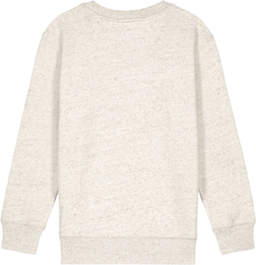 Bagsiden af Mini Changer 2.0 sweatshirt i farven Eco-heather fra Zo24 Printhouse, ideel til tryk og personlig design.