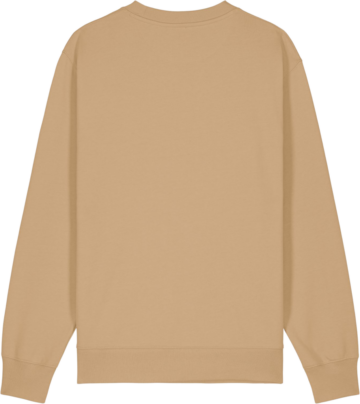 Camelfarvet Stanley Stella Changer 2.0 sweatshirt set bagfra – velegnet til specialdesign hos Zo24 Printhouse.