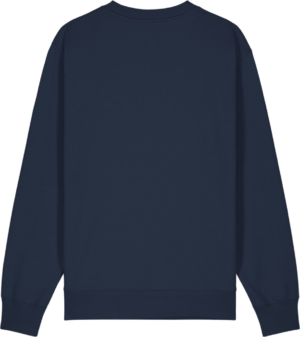 Bagsiden af Stanley Stella Changer 2.0 sweatshirt i navy – klar til personligt print hos Zo24 Printhouse.
