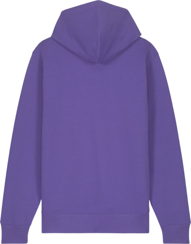 Bagsiden af Stanley Stella Cultivator 2.0 hoodie i royal purple – klar til personligt print hos Zo24 Printhouse.