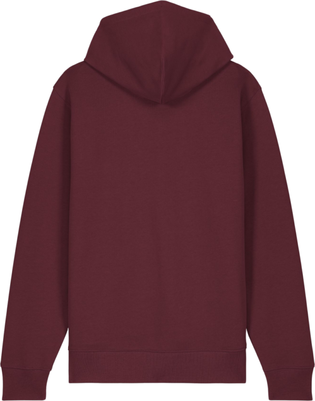 Bagsiden af Stanley Stella Cultivator 2.0 hoodie i bordeaux – klar til personligt print hos Zo24 Printhouse.