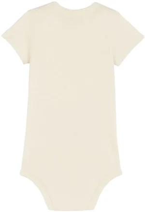 Bagsiden af Baby Body i naturfarve – design din egen bodystocking hos Zo24 Printhouse.