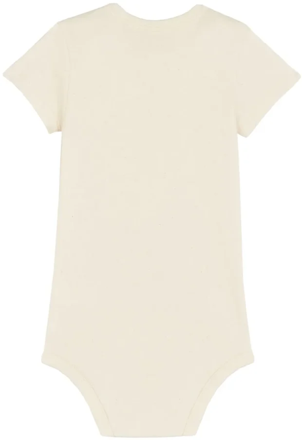 Bagsiden af Baby Body i naturfarve – design din egen bodystocking hos Zo24 Printhouse.