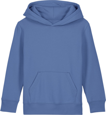 Mini Cruiser 2.0 hættetrøje fra Zo24 Printhouse – Bright Blue hoodie til børn, ideel til personligt print.