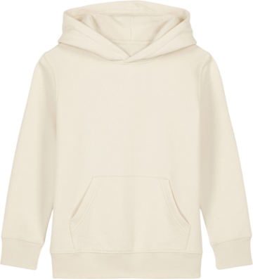 Mini Cruiser 2.0 hættetrøje fra Zo24 Printhouse – Natural Raw hoodie til børn, ideel til personligt print.