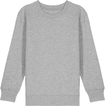 Mini Changer 2.0 sweatshirt i farven Heather Grey fra Zo24 Printhouse, perfekt til tryk og personliggørelse.