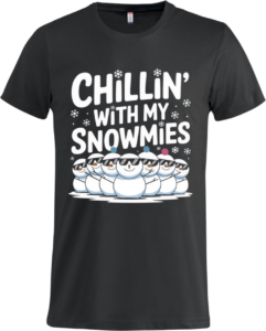 Chillin with my snowmies Basic-T Black