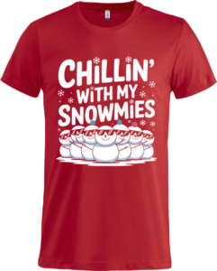 Chillin with my snowmies Basic-T Red