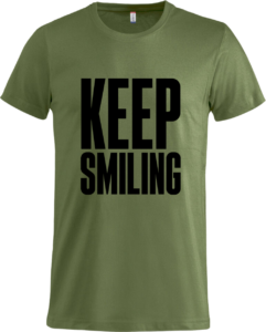 Keep smiling Basic-T Army Green