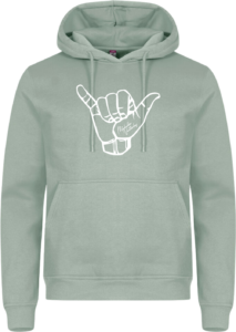 Keep smiling Miami Hoodie Sage Green