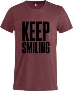Keep smiling Basic-T Burgundy