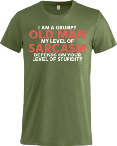Sur gammel mand sarkasme Basic-T Army Green