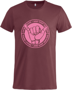 Keep smiling Basic-T Burgundy