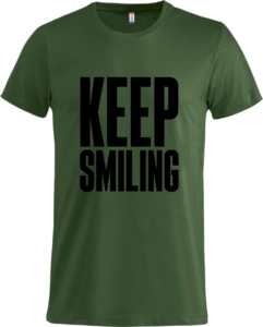 Keep smiling Basic-T Bottle Green