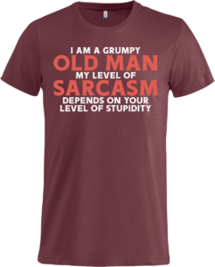Sur gammel mand sarkasme Basic-T Burgundy