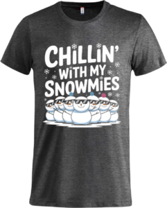 Chillin with my snowmies Basic-T Anthracite Melange