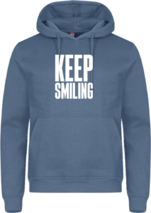 Keep smiling Miami Hoodie Steel Blue