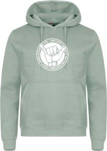 Keep smiling Miami Hoodie Sage Green