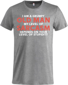 Sur gammel mand sarkasme Basic-T Grey Melange