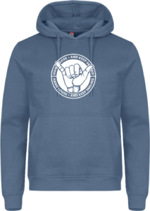 Keep smiling Miami Hoodie Steel Blue