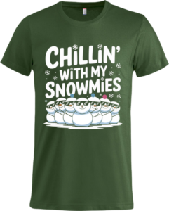 Chillin with my snowmies Basic-T Bottle Green
