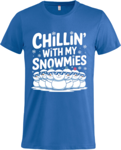 Chillin with my snowmies Basic-T Royal Blue