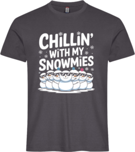 Chillin with my snowmies Basic-T Metal Grey