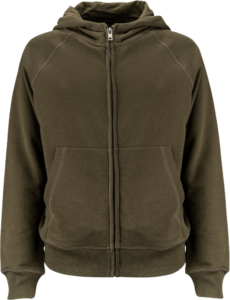 Raglan Fullzip Hoodie Junior Fog Green