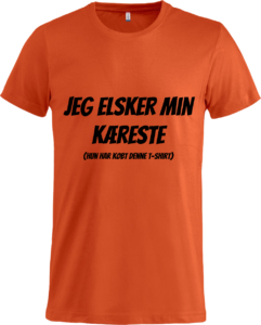Jeg elsker min kæreste Basic-T Blood Orange