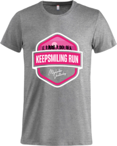 Keep smiling run Basic-T Grey Melange