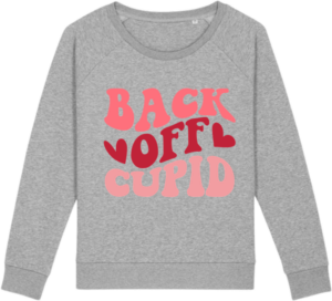Back off cupid Stella Dazzler Heather Grey