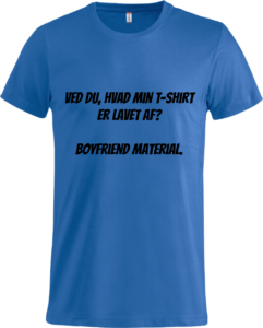 Boyfriend material Basic-T Royal Blue