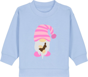 Pink påskegnom med chokolade Baby Changer Blue Soul