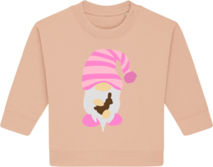 Pink påskegnom med chokolade Baby Changer Fraiche Peche
