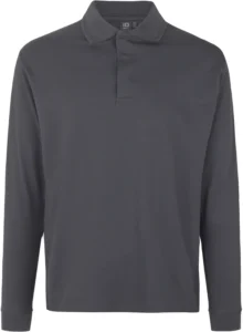 PRO Wear l/æ poloshirt | trykknap Silver grey