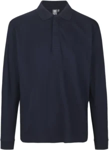 PRO Wear l/æ poloshirt | trykknap Navy