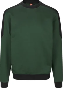 PRO Wear sweatshirt | kontrast Flaskegrøn