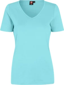 Interlock T-shirt | v-hals | dame Mint