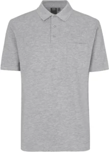 Poloshirt klassisk Grå melange
