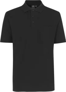 Poloshirt klassisk Sort