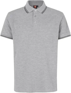 Kontrast poloshirt | stretch Grå melange