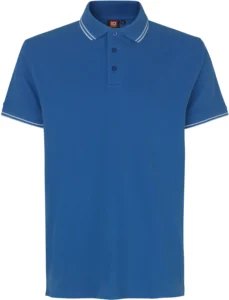 Kontrast poloshirt | stretch Azur