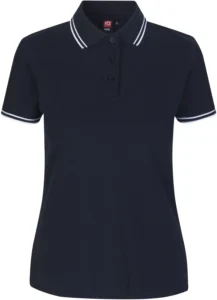 Kontrast poloshirt | stretch | dame Navy